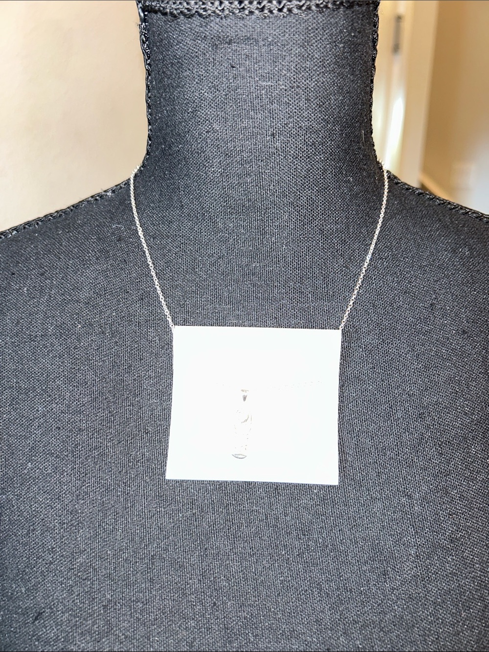 Silver-Tone Pendant Necklace with Yellow Sandal